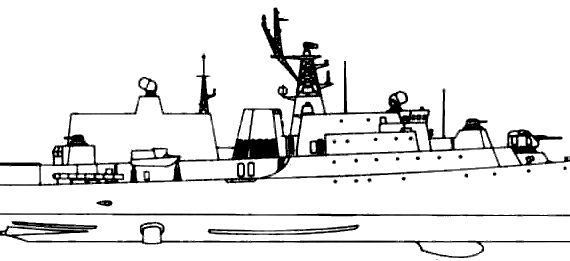 USSR submarine Project 1166.1 Gepard 2 Class [Small Anti-Submarine Ship] - drawings, dimensions, figures